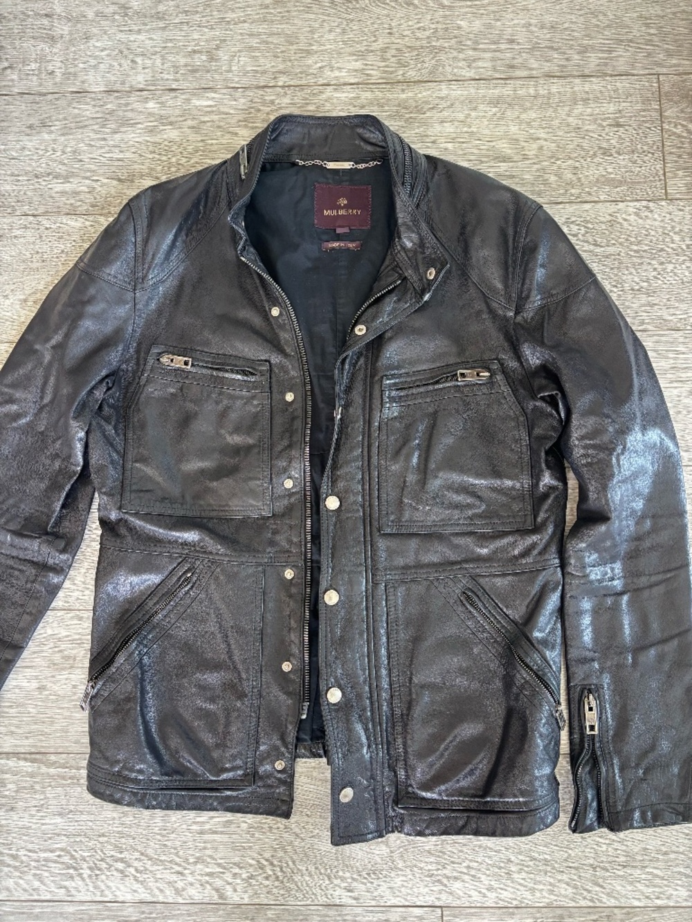 MULBERRY MENS LEATHER JACKET